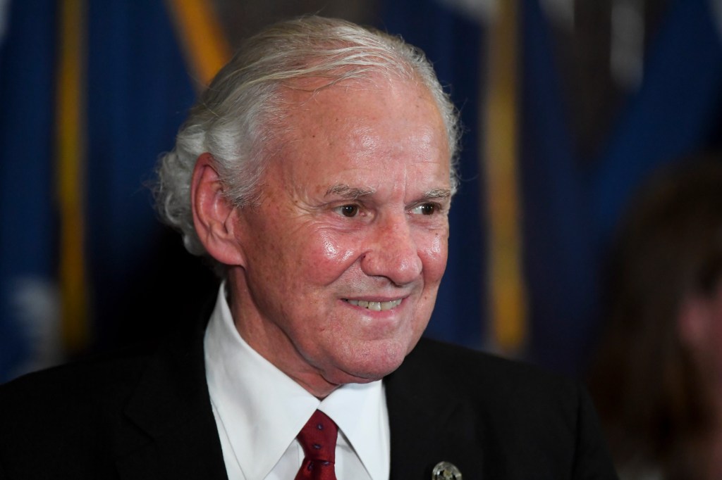 Governor Henry McMaster speaking at a press conference.