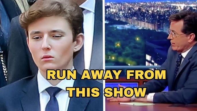 Stephen Colbert Makes Barron Trump Cry On Live TV After Heated Clash - YouTube